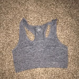 Gray sports bra